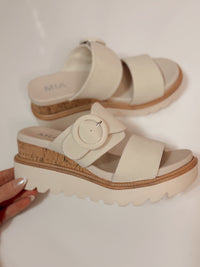Mia Odal Wedge Sandals - Seashell
