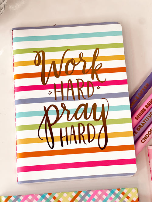Work Hard Pray Hard Notebook & Pens SET