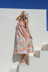 Sweet & Sunkissed Patterned Midi Dress