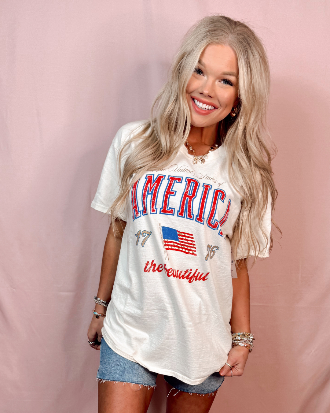 America The Beautiful 'Vintage Thrifted' Graphic Tee