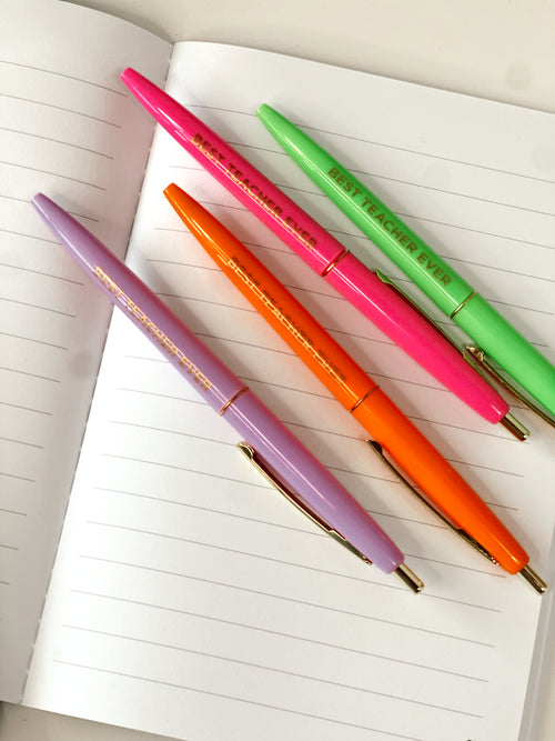 Assorted 'Best Teacher Ever' Colored Gel Pens