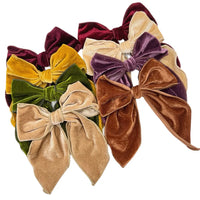 Assorted 4.5" Velvet Alligator Clip Bows