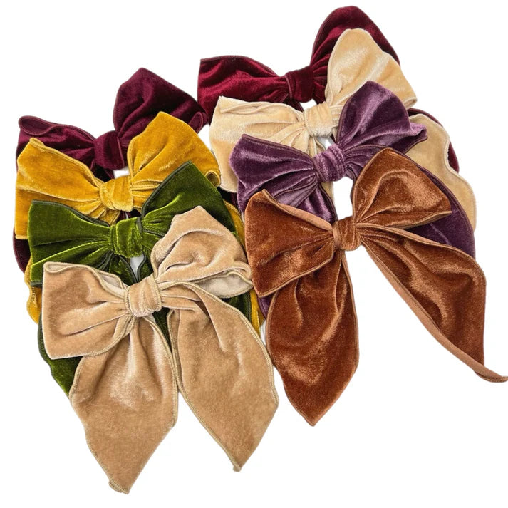 Assorted 4.5" Velvet Alligator Clip Bows