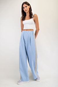 Sidetracked Stripe Pants - Light Blue