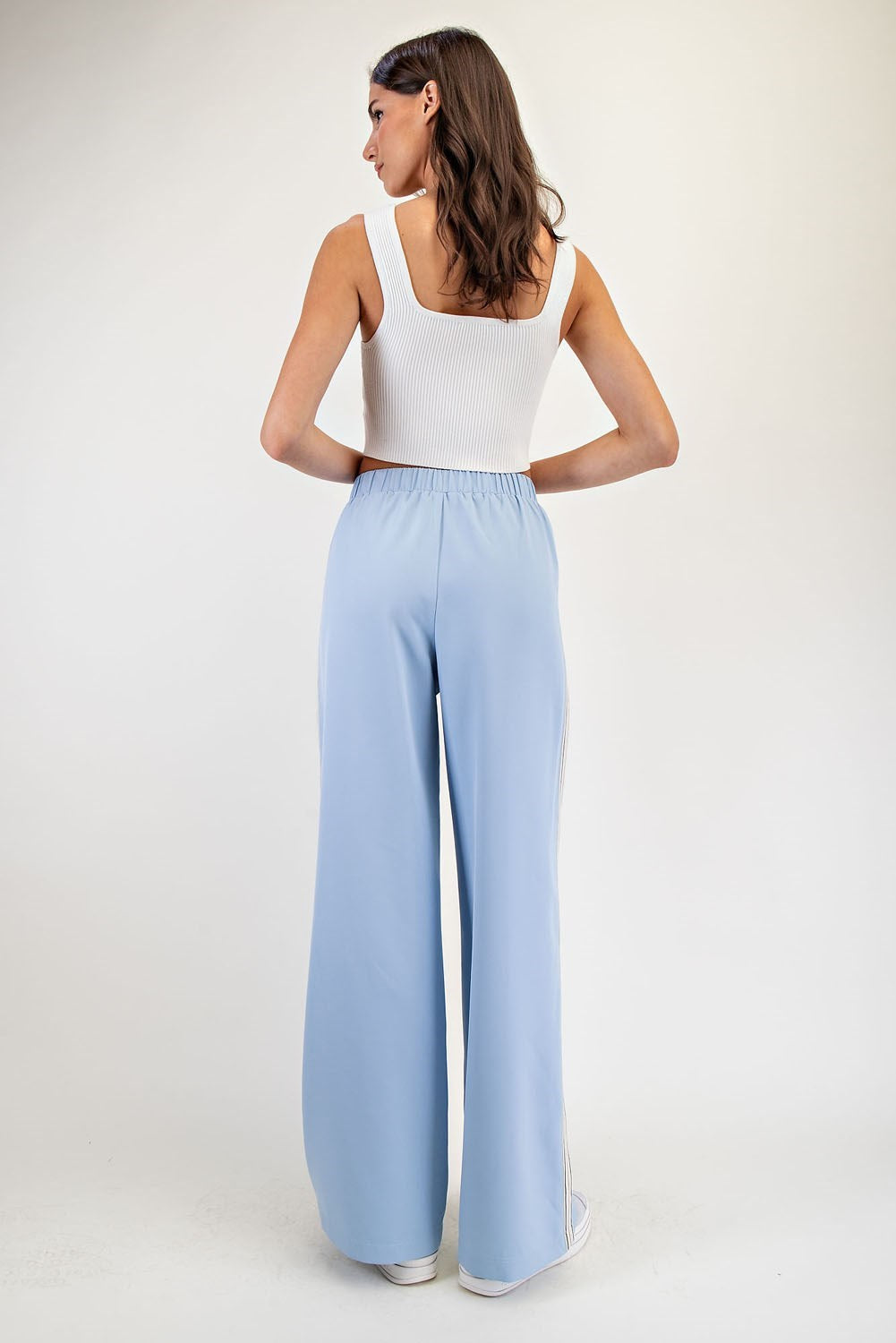 Sidetracked Stripe Pants - Light Blue