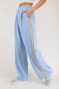 Sidetracked Stripe Pants - Light Blue