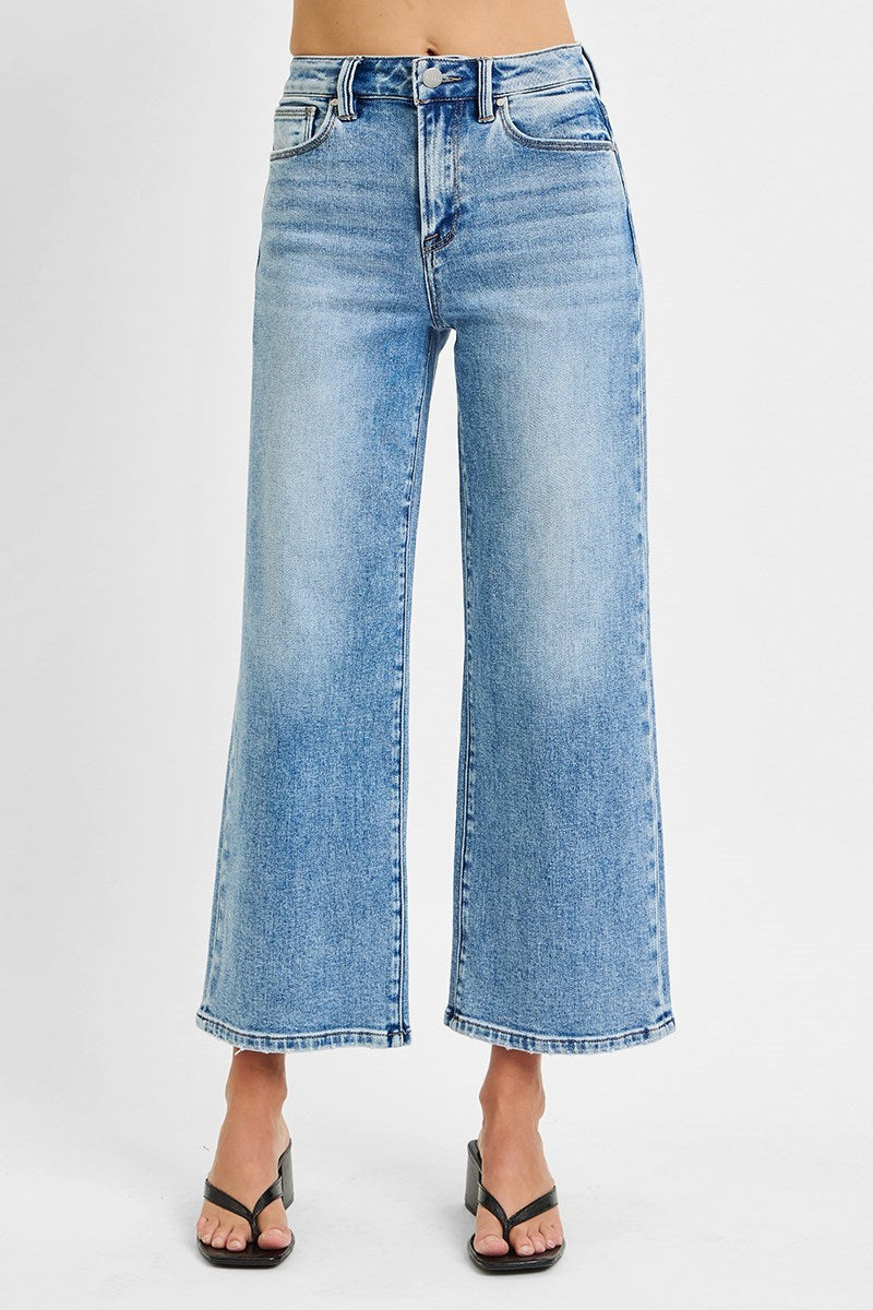 Kayce High Rise Wide Leg Crop Jeans