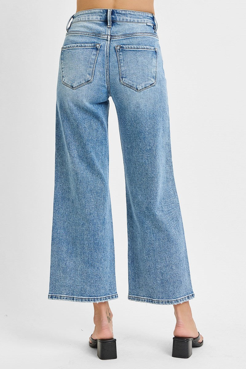 Kayce High Rise Wide Leg Crop Jeans