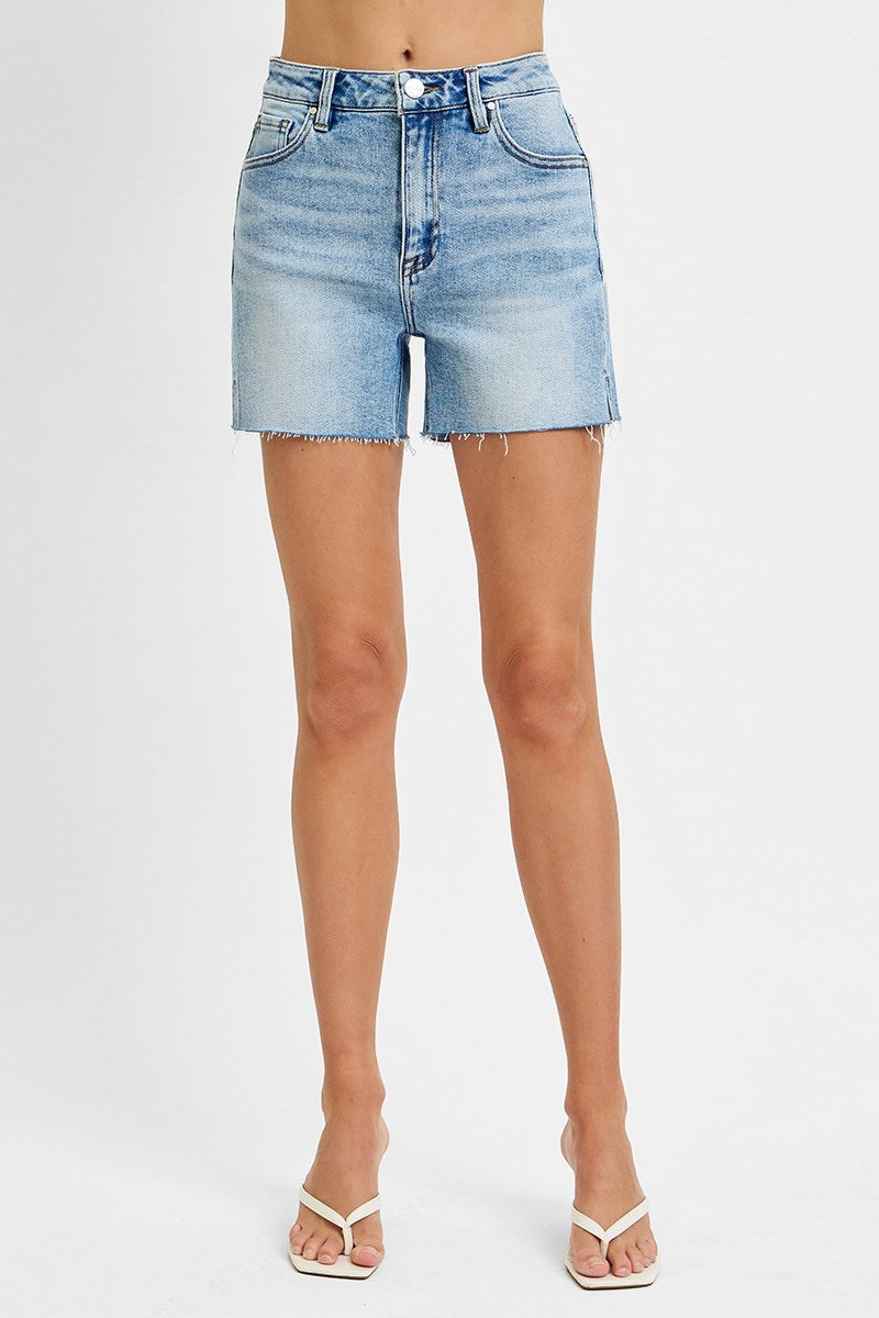 Hays High Rise Raw Cut Hem Denim Shorts