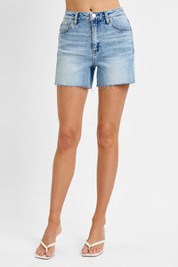 Hays High Rise Raw Cut Hem Denim Shorts