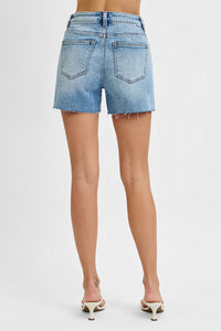 Hays High Rise Raw Cut Hem Denim Shorts