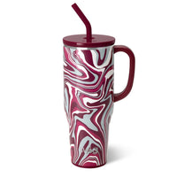 Swig Life Fanzone 40oz Mega Mug - Maroon & White Marble