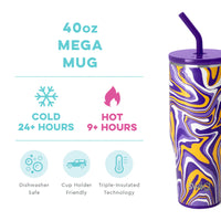 Swig Life Fanzone 40oz Mega Mug - Purple & Gold