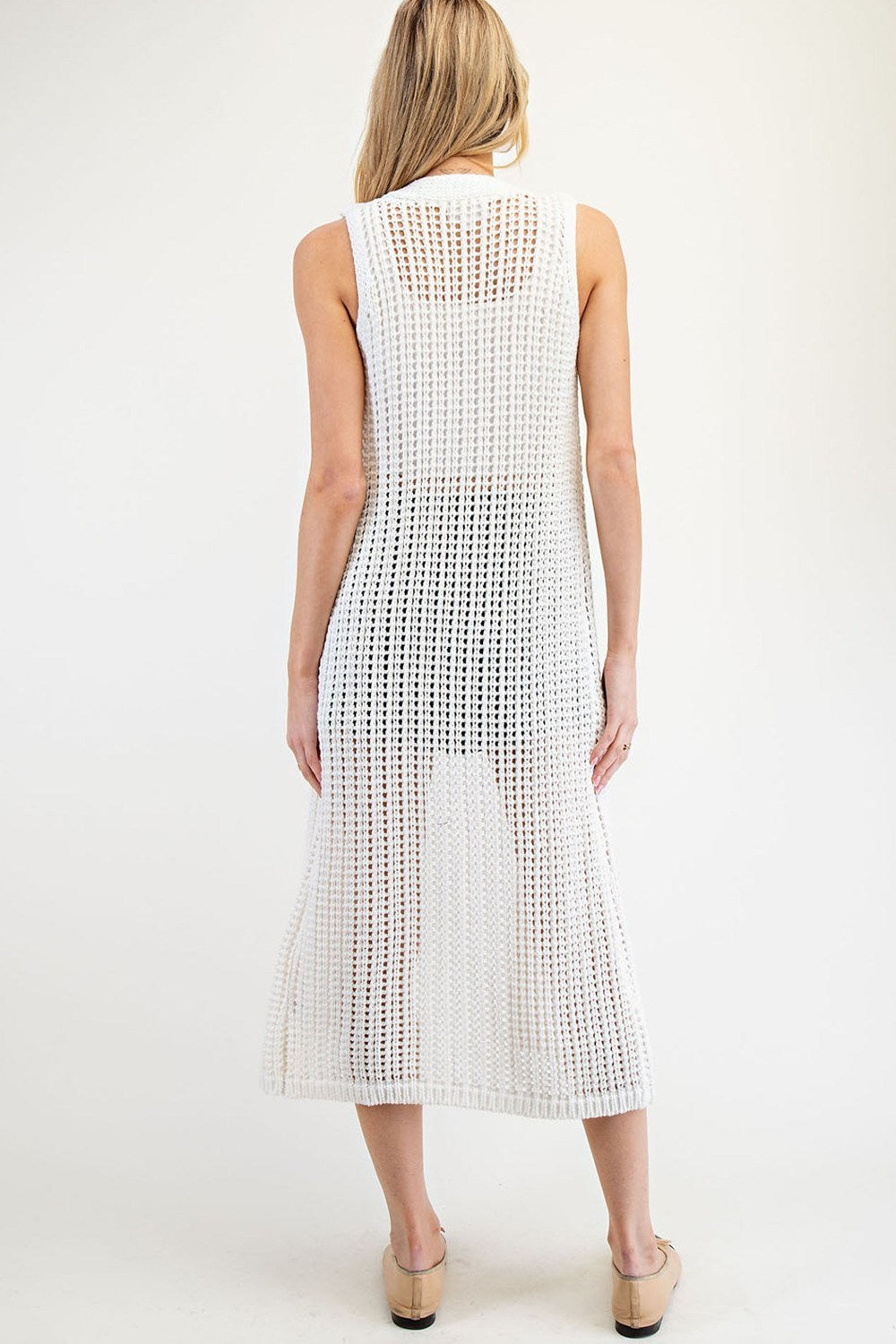 Effortless Ensemble Crochet Button Cardigan Vest