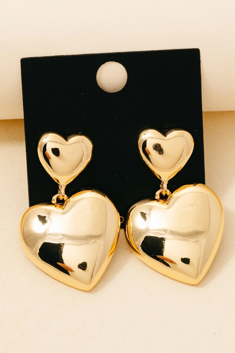 Heart to Heart Columbus Gold Dipped Earrings