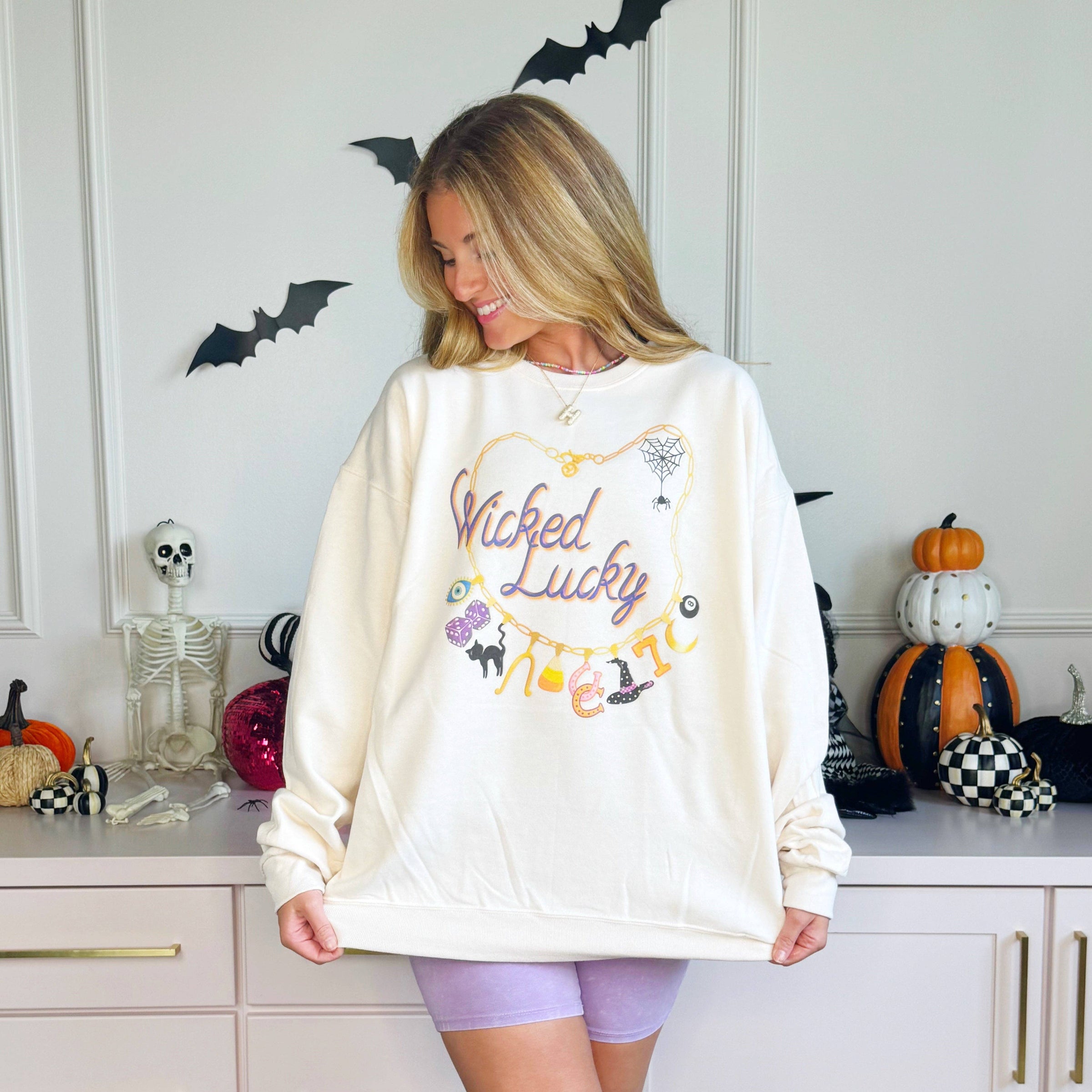 Wicked Lucky Spooky Charms Graphic Sweatshirt