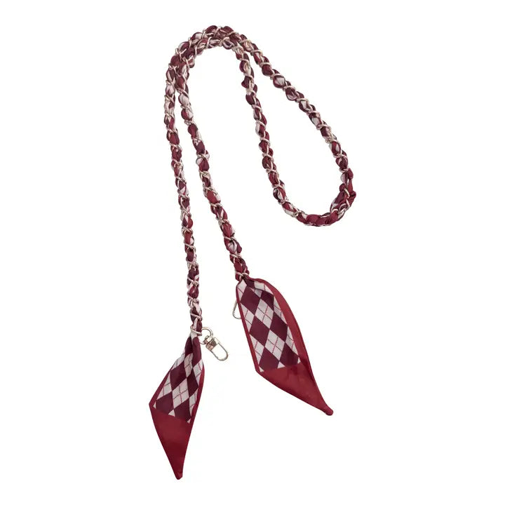 Chic Gold Chain Versatile Strap With Scarf - Argyle