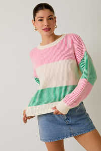 Candy Paint Cozy Color Block Sweater