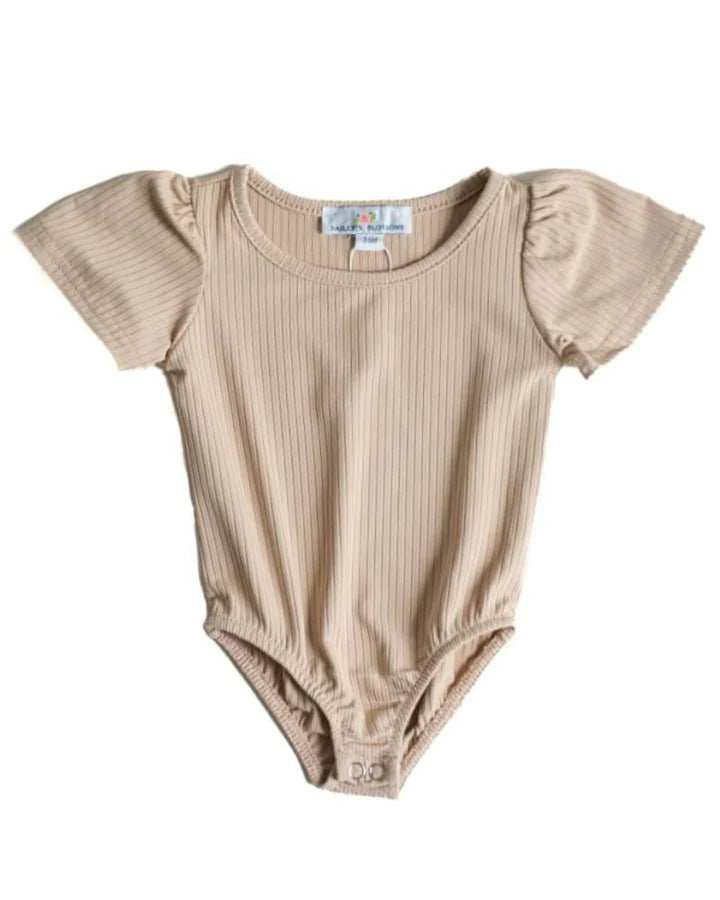 Halston Gathered Sleeve Leotard