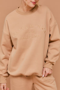 Santa Monica Embroidered Graphic Pullover Sweater