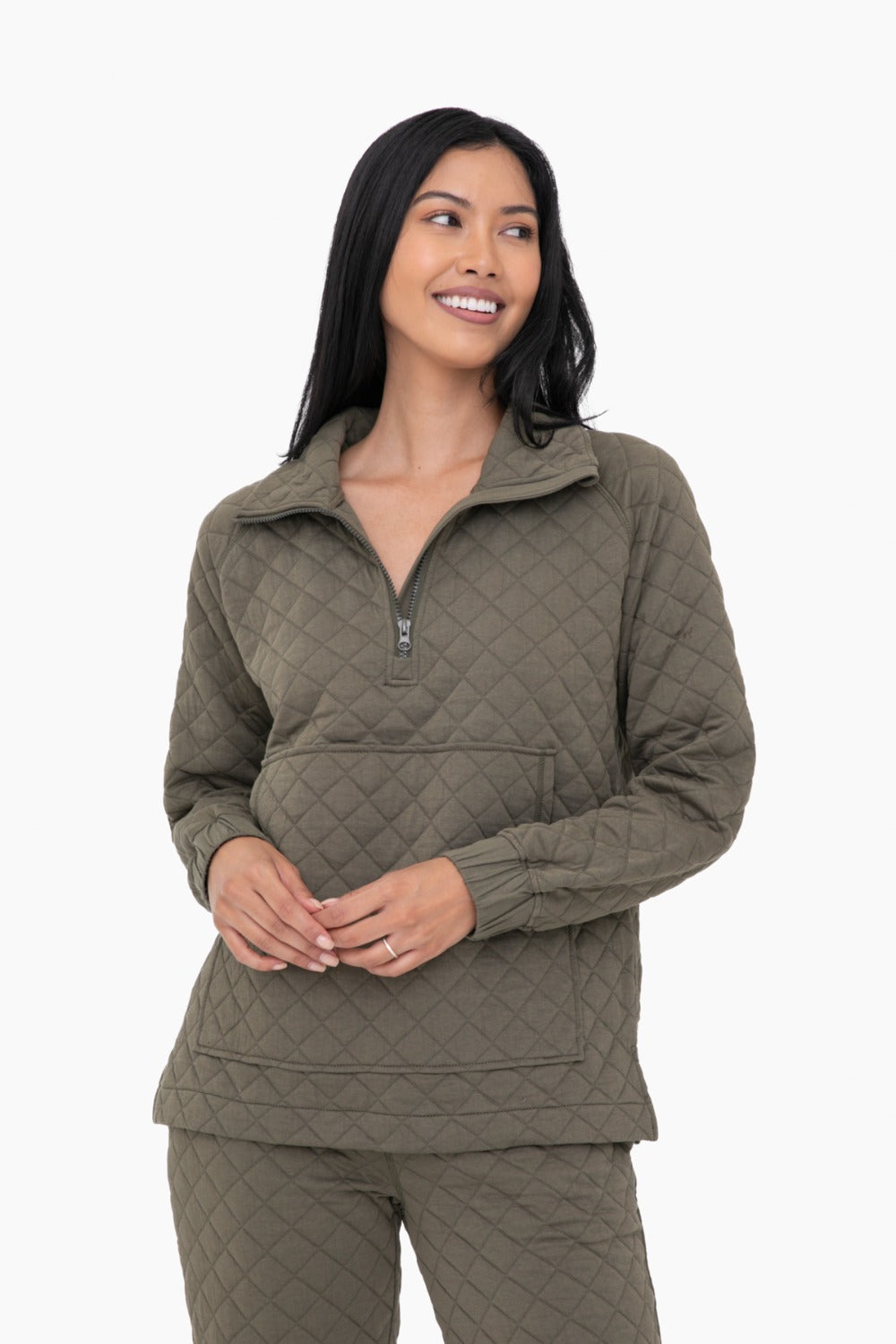 Quilted Cozy Half Zip Pullover Shop Heart and Home