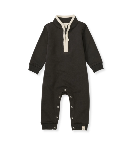 Quarter Zip Organic Baby Jumpsuit