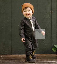 Quarter Zip Organic Baby Jumpsuit