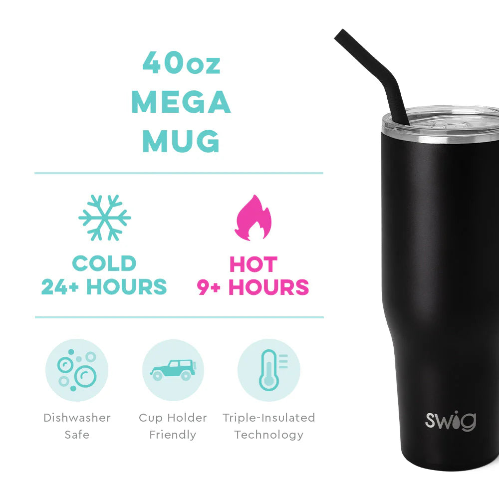 Black Mega Mug- 40oz