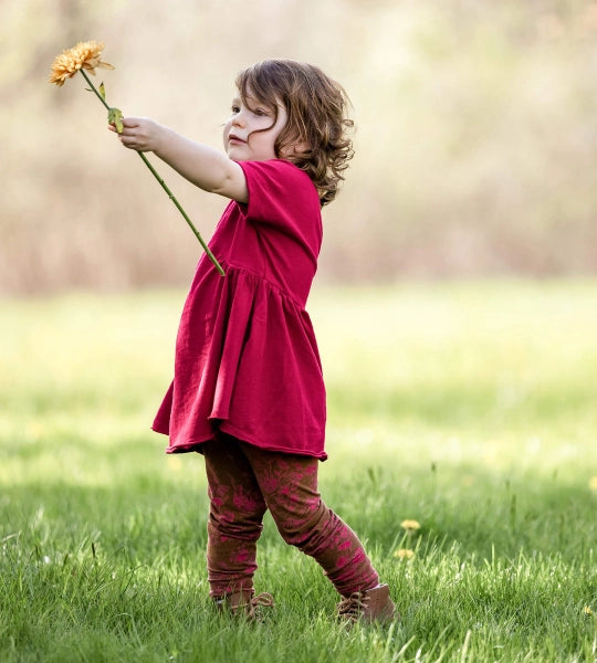 Girl's Valley Flowers Organic 2 Piece SET