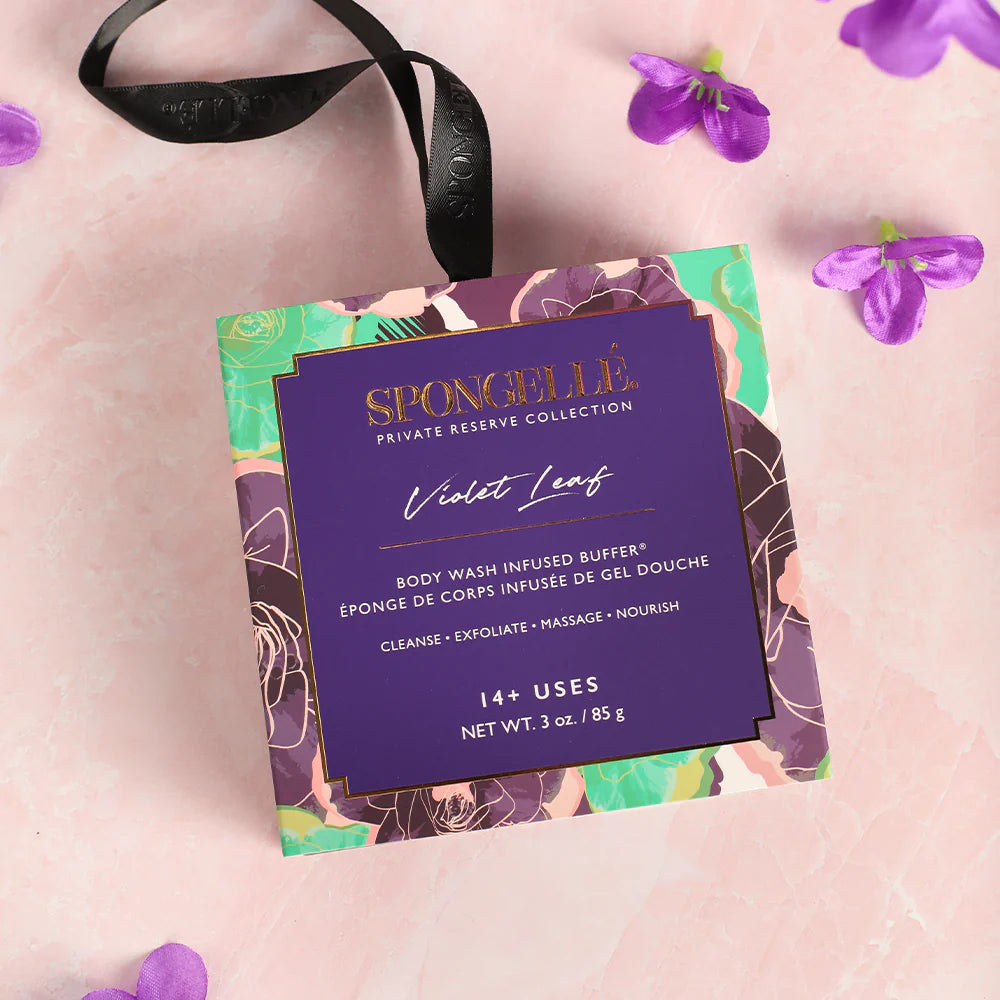Spongelle Private Reserve Body Wash Infused Buffer - VIOLET LEAF
