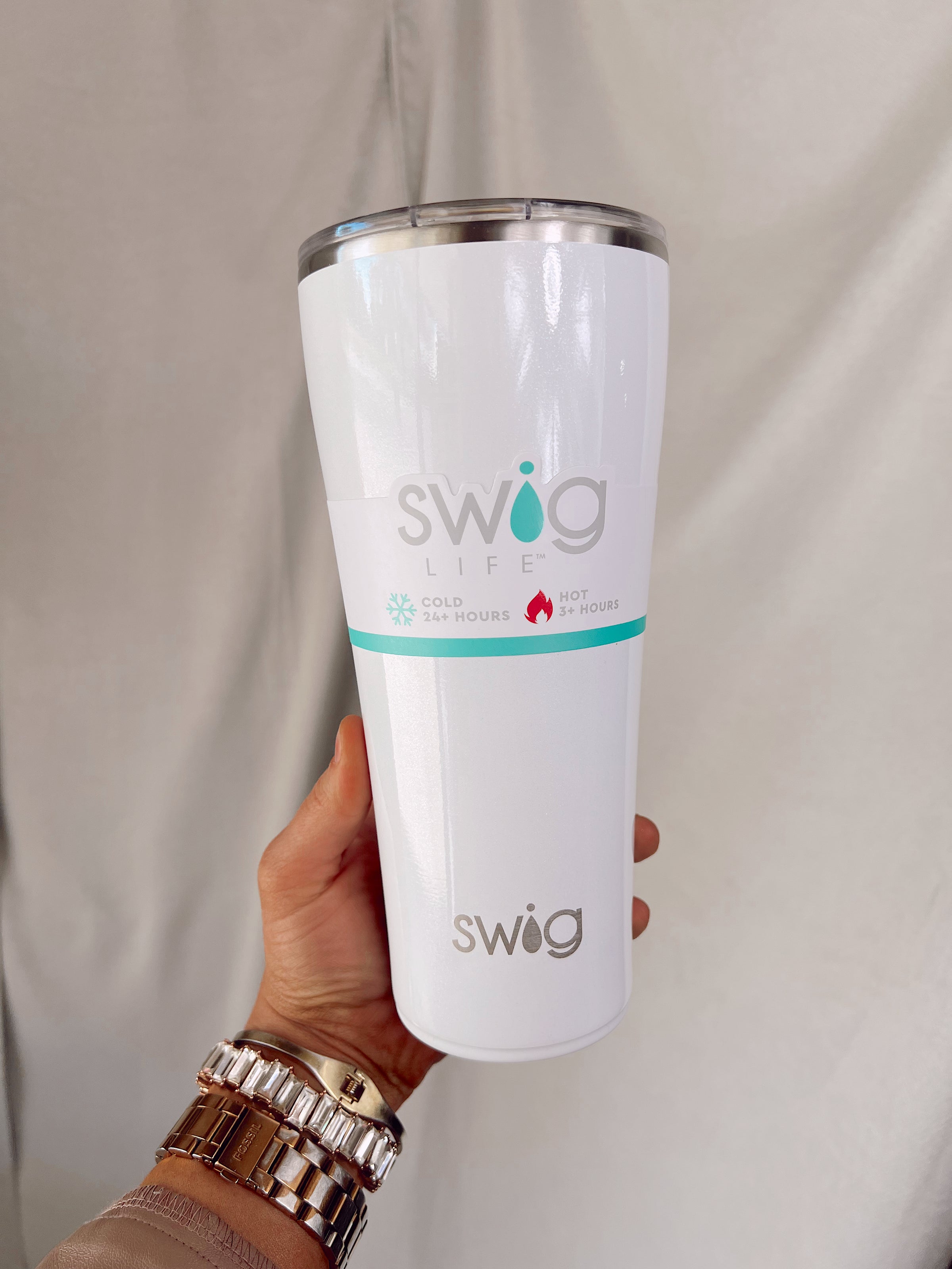 Swig Shimmer White Diamond - 32 oz Tumbler
