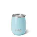 Swig Stemless Wine Cooler - Shimmer Aquamarine