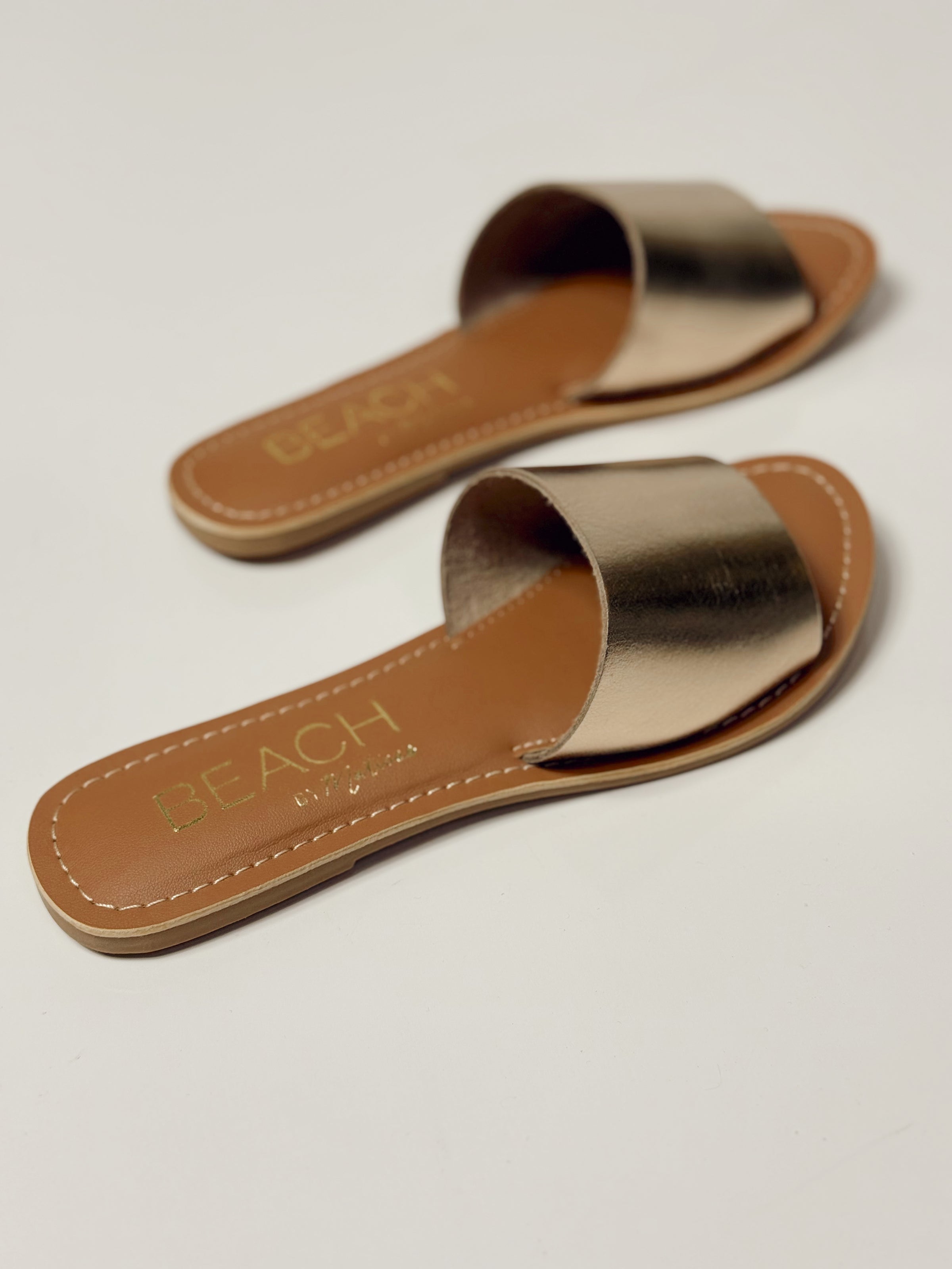 Cabana Slide Sandal - Gold