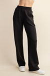 Lounge In Relaxed Scuba Knit Pants - Black