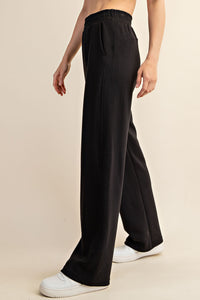 Lounge In Relaxed Scuba Knit Pants - Black