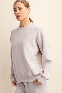 Good Decisions Scuba Knit Pullover - Mocha Cream