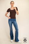 Everyday Butter Soft Scoop Neck Short Sleeve Top - Espresso