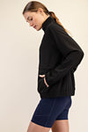 Stay Active Woven Quarter Zip Pullover - Black