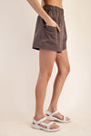 Care-Free Cool Girl Cargo Shorts - Espresso