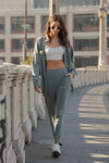 Luxe Lounge Crinkle Woven Crop Pants - Limestone