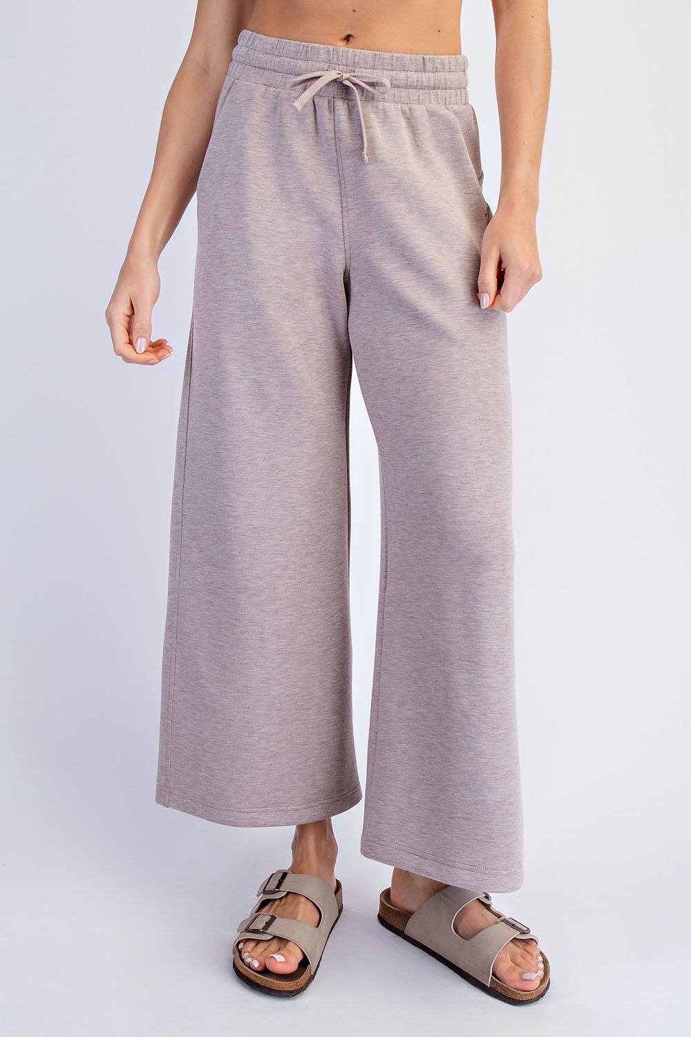 Everyday Intent Essential Luxe Basic Pants - Heather Taupe