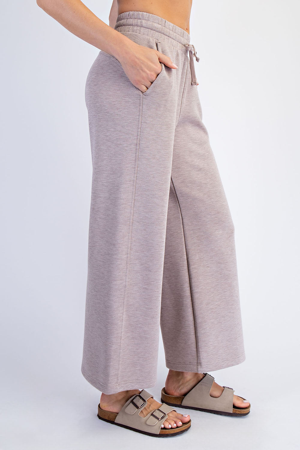Everyday Intent Essential Luxe Basic Pants - Heather Taupe