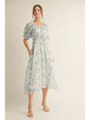 Barcelona Blues Printed Detailed Dress