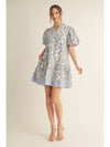 Blooming In Blue Floral Printed Dress