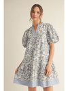 Blooming In Blue Floral Printed Dress
