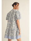 Blooming In Blue Floral Printed Dress