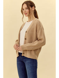 Cover Me In Crochet Knit Cardigan