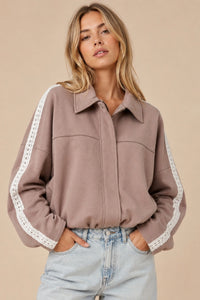 Montrose Mocha Lace Trimmed Jacket