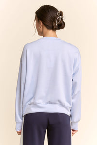 Countryside Blooms Two-Toned Floral Embroidered Knit Sweatshirt / Top