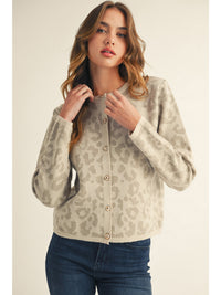 Luxuriously Cozy Leopard Cardigan with Gold Button Detail